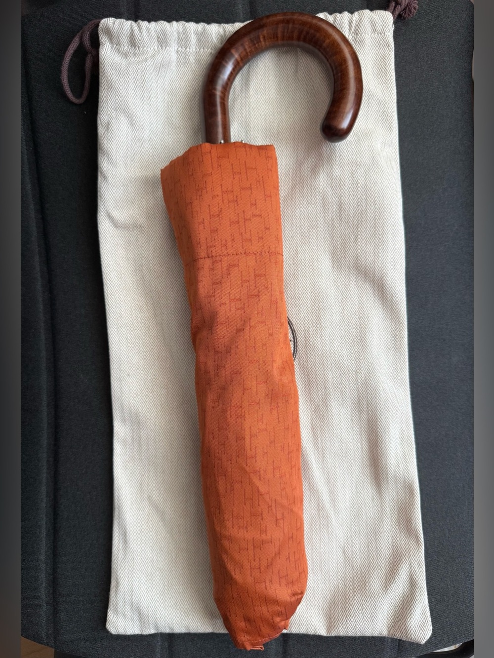 Hermes orange umbrella